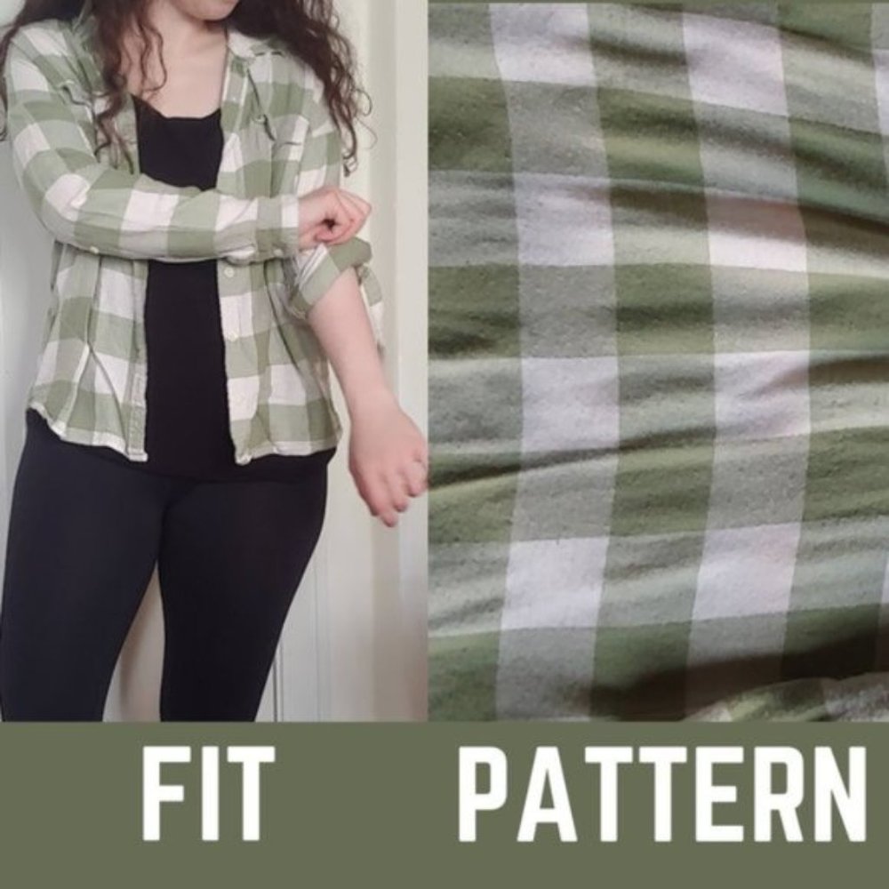 Forever 21 Cotton High-Low Tartan Button-Up